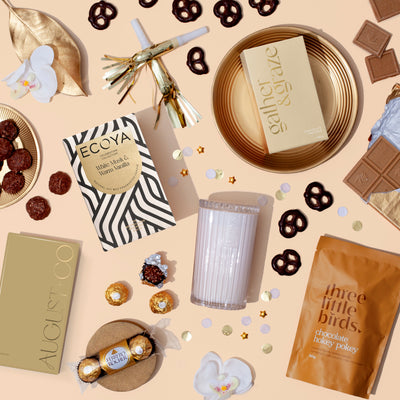 Celebrate in Style Gift Box with ECOYA Candle and Gourmet Chocolates